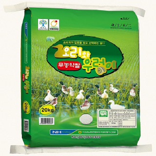 곡성농협 무농약 오리와 우렁이쌀(신동진), 20kg, 2022년산