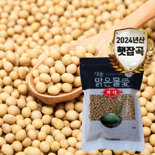 [대숲맑은물애] 24년산 밭에서 나는 고기 대두 백태 1kg