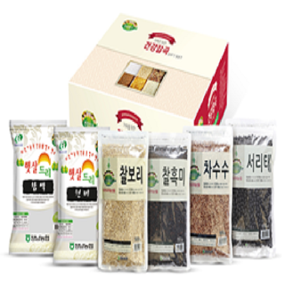 [정남농협]가족을 위한 건강잡곡 6곡 세트 3kg (찹쌀,찰보리,찰흑미,현미,서리태,차수수)