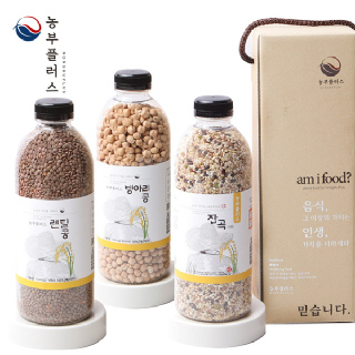 [ 농부플러스 ] 국산 잡곡 찰현미 현미 찰흑미 흑미 귀리 할맥 서리태 기장 팥 수수 발아현미 1병선물세트