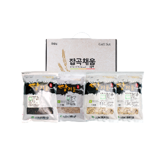 [완주 고산농협] 땅기운 친환경 잡곡선물세트 3호 (찰흑미,귀리,오색미,혼합곡) [각1kg / 총 4kg] 