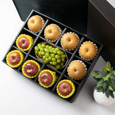 [이룸팜스] 시그니처 사과배샤인 명품세트 1호 6kg (배5+사과5+샤인머스켓1) 명절과일 선물세트