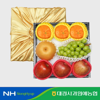 [9/17순차출고]대경사과농협 4色 혼합과일세트 3kg(사과,배,샤인머스켓,황금향)
