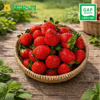 [청남농협] 충북 청원생명 설향딸기 1kg 35구 #당도선별