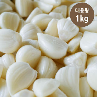 [빅토리팜] 즙액가득 의성 한지형 깐마늘 1kg, 공기로 탈피한 깐마늘을 대용량으로!