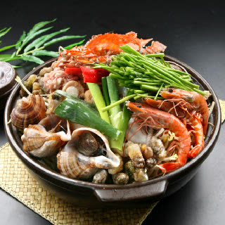 [착한어부] 해물탕 1kg (절단꽃게,바지락,가리비,홍합 등 6종+소스)