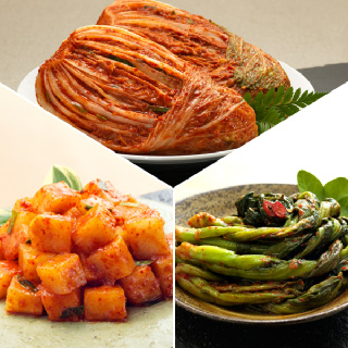 [한국농협김치 오색소반] 포기3kg+깍두기2kg+갓김치1kg