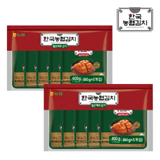[한국농협김치] 국내산 100% 썰은배추김치 (80g*5입)*2개