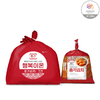 종가집 행복이온 포기김치 10kg+총각김치2.3kg+맛김치80g증정