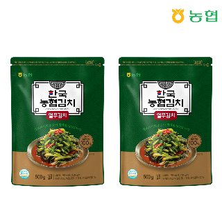 [농협식품] 한국농협김치 국내산 100% 열무김치 500g 2개