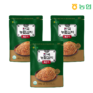 [농협식품] 한국농협김치 국내산 100% 묵은지 400g 3개