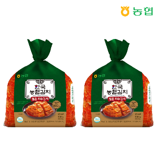 [농협식품] 한국농협김치 국내산 100% 썰은배추김치 900g 2개