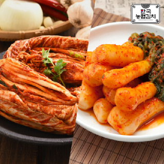 [한국농협김치] 국내산 100% 김치세트 포기3kg+총각3kg