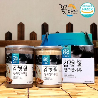 김명월 검정콩 청국장가루 1kg(500g*2통)
