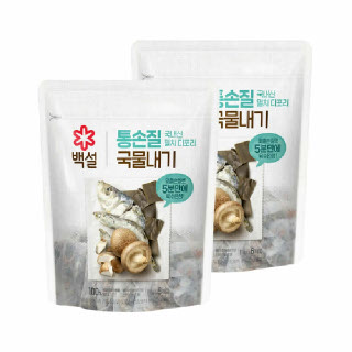 백설 통손질국물내기 국내산멸치디포리 10g 6개입 x2개