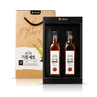 [직산농협]천안엔 국산100% 참기름 들기름선물세트(300ml+300ml)