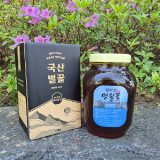 [설악산명월꿀] 국산벌꿀 사양밤나무꿀 2.4kg/박스포장