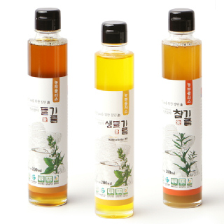 [농부플러스] 국산 냉압착 생들기름 저온착유 들기름 저온착유 참기름 200ml