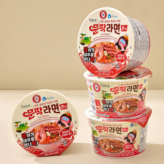 [문딱라면] 제주명물 돌문어 + 딱새우가 들어간 해산물 가득 문딱라면(큰컵,봉지)