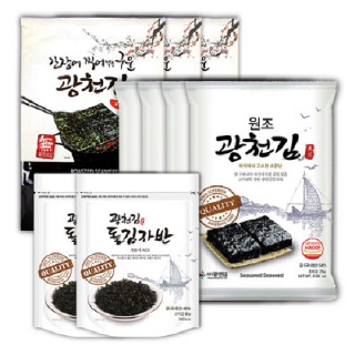 [원조광천김]구운 무조미김10g 3봉+전장김25g 4봉+김자반 2봉