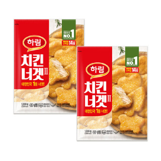 [하림] 치킨너겟2 1kg 2개 세트