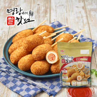 명랑핫도그 꼬마 쌀 핫도그 1kg x 1팩 (20개입)