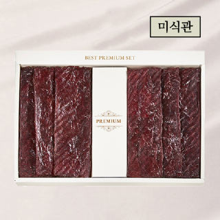 [미식관]프리미엄 국내산 소고기 육포 5호세트(80gx6팩/480g)