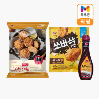 [농협목우촌] 프라임 바삭한 한입 돈까스 500g + 쏘바삭 허니소이 300g + 돈까스소스 300g 증정 