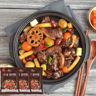 쿡앤라이프 순살갈비찜 700g 뼈없는 소갈비찜 3봉(2.1kg)