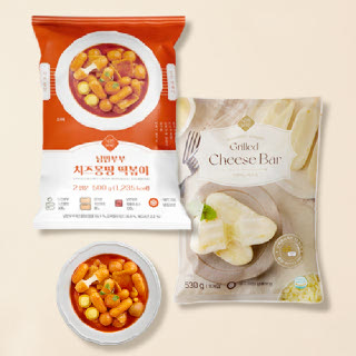 [낭만부부] 치즈 몽땅 떡볶이(500g) + 구워먹는 치즈바(530g)