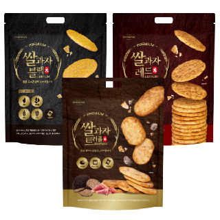 로마나 프리미엄 쌀과자 3종 (블랙+레드+트러플) 1세트