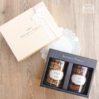 [견과네]수제세트(현미참깨슬림칩 95g1개+초코슬림칩 95g1개)(옐로우)+하루견과1팩 랜덤증정