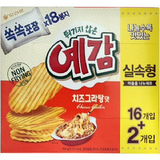 오리온 예감 치즈그라탕맛(18봉)