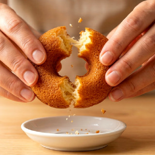 [10개+10개] 겉바속촉! 튀기지 않고 오븐에 구운 촉촉도넛 1+1 구성