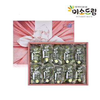 [다송] 국내산 모싯잎과 쌀로 만든 수제 떡 모시송편 선물세트 60개