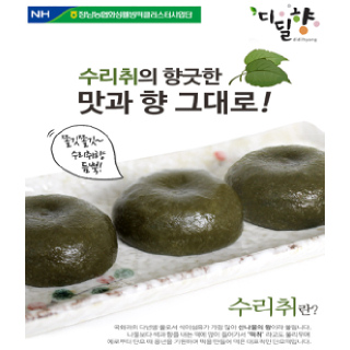 [정남농협 디딜향] 수리취 찹쌀떡 800g(40g*20봉)