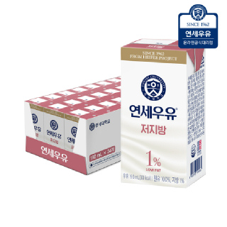 연세우유 저지방 멸균우유 190ml x 24팩