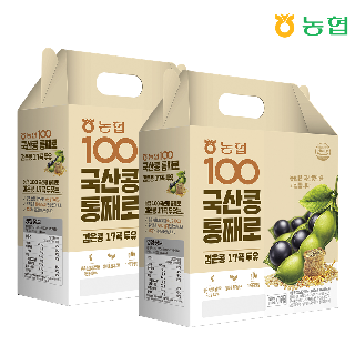 [농협식품] 농협 국산콩 통째로 검은콩17곡 두유 190ml 32입 (16입X2박스)