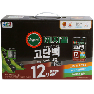 정식품 베지밀 고단백 두유 검은콩(190ml x 24)