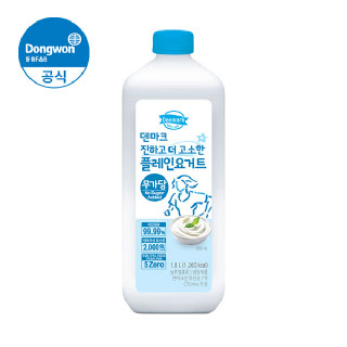 동원 덴마크 고소하고 더 진한 무가당 플레인 요거트 1.8L 2입