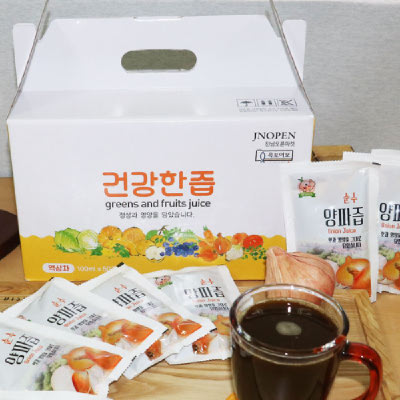 (전남오픈마켓)건강한즙 순수 양파즙 100ml 50포