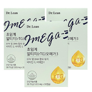 송중기 닥터린 초임계 알티지 rTG 오메가3 30캡슐 x 3개 3개월분