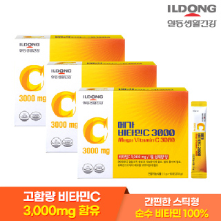 ILDONG 일동 고함량 메가 비타민C 3000mg 90포 3박스