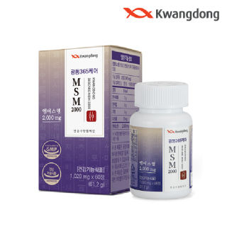 광동 365케어 MSM 2000 무릎 관절 연골 케어 식이유황 엠에스엠 1,020mg*60정