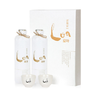 배혜정도가 로아19 선물세트 19도 350ml 2병 잔2