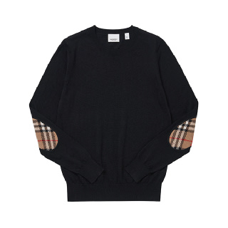 버버리 8075008 BEMPTON 뱀프톤 체크 패치 메리노 울 여성 니트
