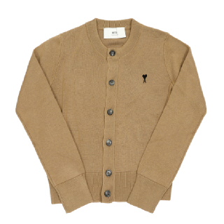 아미 FKC361 001 288 스몰 하트 로고 여성 가디건