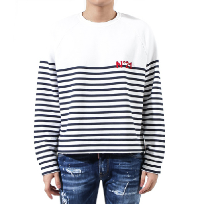 [누메로벤투노] 남성 스트라이프 맨투맨 / E023 4171 1101