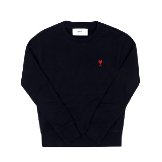 AMI BFUSW035 730 430 아미 드 꾀흐 스몰 하트 로고 공용 맨투맨