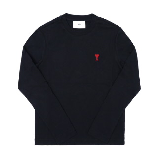 AMI BFUTS235 724 001 아미 드 꾀흐 스몰 하트 로고 공용 긴팔티